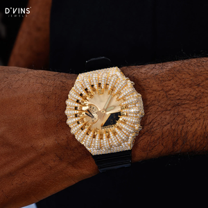 Buss Down GA2100 Lunette de montre en métal faite à la main, en argent sterling 925, sertie de diamants Moissanite VVS, avec griffes de fixation pour boîtier de montre antichoc - Product Image 3