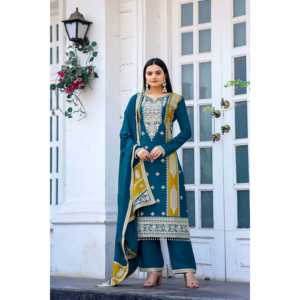 Top en soie et ensemble Plazzo Dupatta pour femme de créateur pour un look de fête - Product Image 4