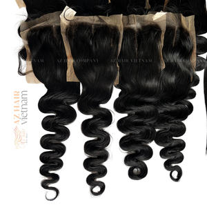 Venta al por mayor de pelo humano ondulado del cuerpo trama de color natural pelo virgen vietnamita cutícula alineada de calidad superior - Product Image 6