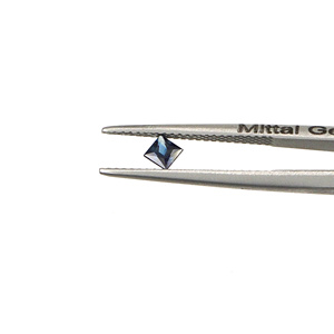 Saphirs bleus naturels non traités, carrés calibrés de 3 mm, pierres précieuses de saphir bleu naturel facettées pour la création de bijoux - Product Image 2