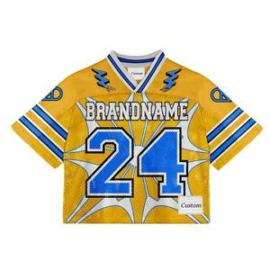 T-shirt personnalisé OEM en maille à séchage rapide, surdimensionné, imprimé, maillot de sport, t-shirt de football pour hommes - Product Image 3