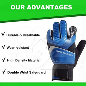 Gants de gardien de but en cuir légers et robustes pour l'extérieur, imperméables, avec sangle de poignet réglable, vente en gros, faible MOQ - Product Image 4