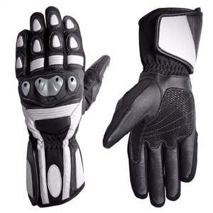 Gants de moto en cuir pour sports de plein air, compatibles écran tactile, avec protection rigide des articulations, gants tactiques pleine main pour moto - Product Image 1