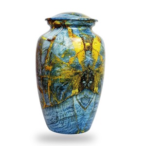 โกศบรรจุอัฐิสำหรับผู้ใหญ่ สีน้ำเงินทอง อลูมิเนียม ทนทาน เป็นมิตรกับสิ่งแวดล้อม น้ำหนักเบา ปรับแต่งได้ สำหรับเก็บอัฐิของมนุษย์ - Product Image 1