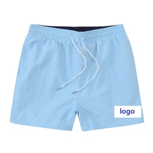 Pantalones Cortos Deportivos Casuales para Hombre, Blancos, de Secado Rápido, con Cordón Ajustable, Color Sólido, Logotipo Frontal, Cintura Media, Tejido de Poliéster - Product Image 4