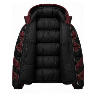 Chaqueta Acolchada con Capucha Personalizada para Hombre, Material de Poliéster/Nailon de Alta Calidad, Resistente al Viento y al Agua - Product Image 3