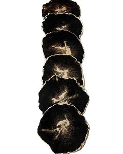 Posavasos de resina personalizado polaco de alto brillo con patrón de modelo de té y bebidas de La India a precios al por mayor - Product Image 1