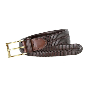 <b>Top</b> Quality Leather Braided Belt Men Smooth Custom Smooth Pin Buckle Belt Business Trending New Fashion Wear Belts - Product Image 1