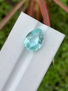 Turmalina Paraiba natural de corte ovalado de Mozambique, piedra genuina suelta azul verdosa para joyería fina. - Product Image 1