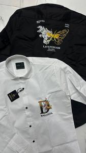 เสื้อเชิ้ตเดรสผู้ชาย แขนยาว ผ้าคอตตอนป๊อปลิน สไตล์วินเทจ เป็นมิตรกับสิ่งแวดล้อม ปิดด้วยซิป ปกคอปก แนวสมาร์ทแคชชวล - Product Image 5