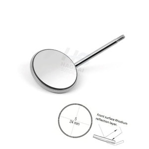 Miroir d'examen dentaire professionnel en acier inoxydable à tête ronde, réutilisable, autoclavable, instrument de diagnostic oral, miroir dentaire - Product Image 2