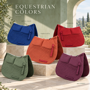 Almohadilla de Montura para Caballo Acolchada con Diseño de Diamantes, Forma Contorneada y Paneles |   Almohadilla de Montar a Caballo Acolchada con Correas de Seguridad Bound Edge - Product Image 6
