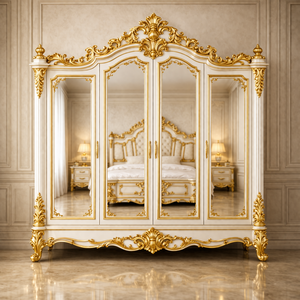 ชุดเฟอร์นิเจอร์ห้องนอนสไตล์โรมันสมัยใหม่ สีสั่งทำได้ เตียงไม้สักขนาดใหญ่ ทนทาน พร้อมโต๊ะข้างเตียง สไตล์หรูหราแบบพระราชวัง สหรัฐอเมริกา - Product Image 4