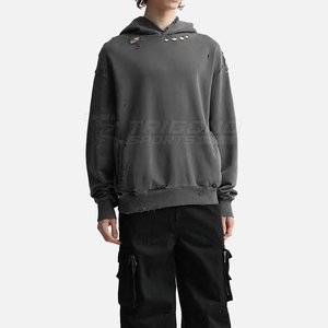 Modern Distress <b>Hoodie</b> 100% Cotton Winter <b>Lightweight</b> Comfort Basics Offering Unique Look and Easy Wear Men's - Product Image 5