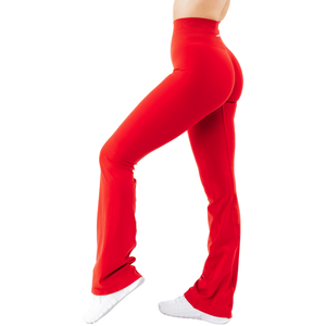 Leggings Deportivos de Cintura Ultra Alta para Mujer, Diseño Flare, Sin Costuras, Color Rojo, Elásticos, para Yoga, Gimnasio, Fitness, Control de Abdomen, Ropa Deportiva, Ajuste Profesional - Product Image 2
