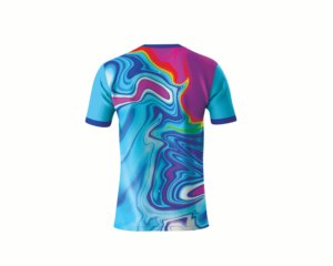 เสื้อยืดคอกลมแขนสั้นแบบสวมใส่สบาย น้ำหนัก 180 กรัม ผลิตจากผ้าถักโพลีเอสเตอร์ 100% ระบายอากาศได้ดี แห้งเร็ว เหมาะสำหรับงานซับลิเมชั่น - Product Image 6