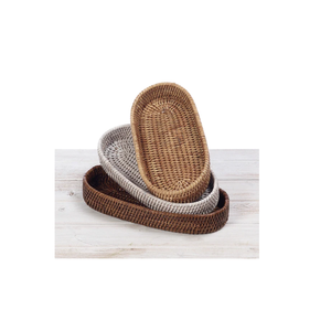 Bandeja de mimbre hecha en fábrica para cesta de almacenamiento, juego de bandejas de ratán natural tejido, muy vendido, de alta demanda, accesorio decorativo. - Product Image 6