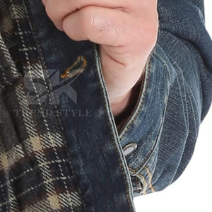 Wholesale Custom Logo Cotton Made Men <b>Winter</b> Jacket Breathable Outdoor Use Men Jeans Jacket For Online Sale - Product Image 6