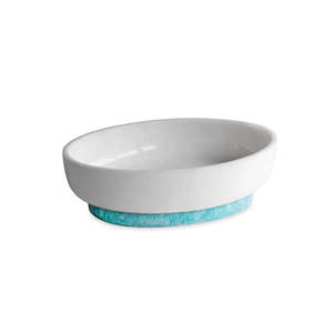 Bol de service en résine fait main, sans plomb, écologique, design classique, motif marbré aigue-marine poli, 0,3 kg, pour cuisine - Product Image 4