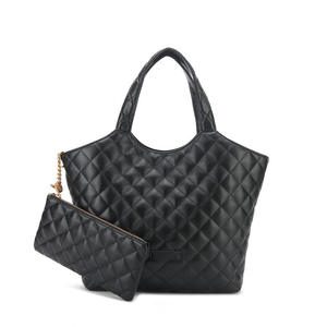 Women's Fashion Casual Tote Shoulder <b>Bag</b> <b>Soft</b> Genuine <b>Leather</b> Quilted Polyester Lining Large Capacity for Work Travel Shopping - Product Image 5