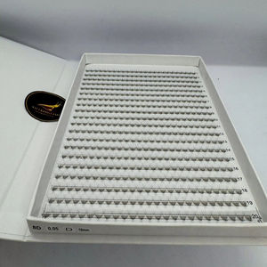 Caja Grande de Extensiones de Pestañas Premade 8D con Base Puntiaguda, Termoselladas, Tipo Cashmere, Negro Mate, Vietnam - Product Image 1