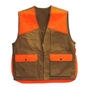 Chaleco de Caza Impermeable, Oxford, Poliéster, Color Naranja Fluorescente, Multibolsillos, para Caza al Aire Libre, Tiro y Caza de Animales Silvestres - Product Image 1