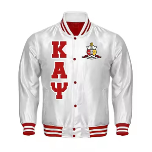 OEM Custom Logo Baseball Letterman <b>Jacket</b> for <b>Men</b> and Women Satin Bomber <b>Jacket</b> with Embroidery Varsity <b>Jacket</b> Greek Fraternity - Product Image 1