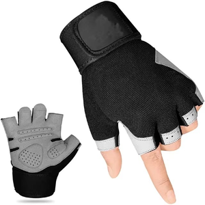 Guantes de gimnasio para fitness, medio dedo, ligeros, transpirables, de nailon, para levantamiento de pesas, ejercicios pliométricos, guantes Geo Brothers - Product Image 1