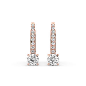 Pendientes de Diamantes de Laboratorio Redondos Brillantes de 1.46 Quilates, Oro de 10K, Estilo Único y Ligero, Pedido al por Mayor, Suministro de Joyería Fina Sostenible - Product Image 1