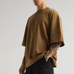 เสื้อยืดโอเวอร์ไซส์ผ้าเทอร์รี่พิมพ์ลายสกรีนตามสั่ง ปริมาณมาก น้ำหนัก 250 กรัม รับผลิตแบรนด์ส่วนตัว ขายส่ง - Product Image 3