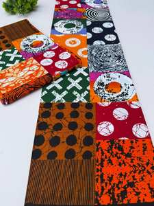 Tissu en coton Ankara imprimé wax africain premium du Ghana pour vêtements de mode pour filles, artisanat, sacs et batik - Product Image 6