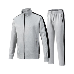 Conjunto Deportivo para Hombre, Amarillo, Manga Larga, Cierre de Cremallera, Cuello Alto, Color Sólido, Pantalones Deportivos Transpirables, Corte Regular, Primavera - Product Image 6