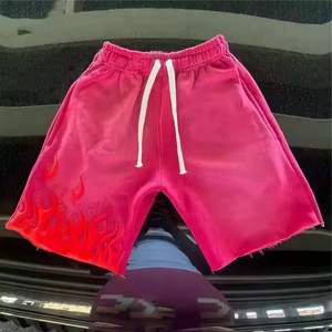 Shorts de Verano de Algodón para Mujer al por Mayor, con Estampado Abullonado, Logotipo 3D Personalizado, Patrón Ácido Vintage Desgastado, Bolsillos de Forro Polar - Product Image 5