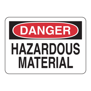 Panneau d'avertissement Brady DANGER Matériel dangereux - Panneau d'avertissement en PVC imprimé UV pour les zones de sécurité intérieures et extérieures - Product Image 3