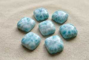 Pierres de Larimar naturelles calibrées en forme de coussin, 7 mm, faible MOQ, pour la bijouterie, prix de gros pour les fournisseurs - Product Image 3