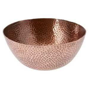 Pure Copper Serving Bowl Smooth Brushed Finish Metallic Salad Fruit Basin Luxury <b>Kitchenware</b> Food Mixing Vessel - Product Image 6