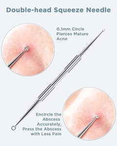 Herramienta Profesional de Acero Inoxidable de Grado Quirúrgico para Eliminar Puntos Negros, Espinillas y Acné, Levantamiento de Pestañas, Herramientas para Pestañas, Bisturí Facial - Product Image 5