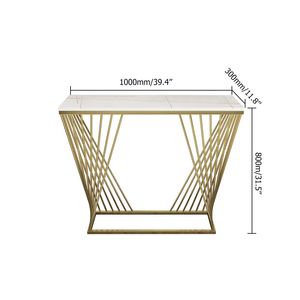 Handcrafted Metal <b>Console</b> <b>Table</b> with Marble Top Modern Design Luxury Living Room Furniture Customizable Easy to Clean - Product Image 3