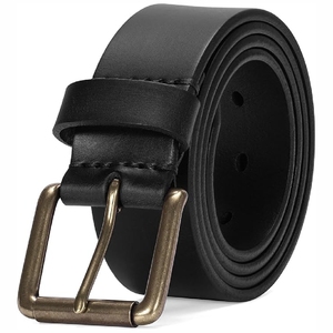 Ceinture en cuir véritable pour homme de qualité supérieure avec des designs personnalisés, style vintage et boucle en alliage pour le travail, les affaires et les occasions décontractées - Product Image 1