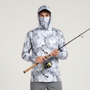 Fournisseur OEM en gros personnalisé de sweats à capuche de pêche en polyester sublimé, tissu micro-interlock, marque privée, UPF 50, séchage rapide - Product Image 6