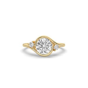 Anillo de Compromiso de Lujo con Diamante Cultivado en Laboratorio de Corte Redondo de 1.63 Quilates, Oro de 14K/10K, Diseño Único, Ligero, Joyería Solitaria - Product Image 6