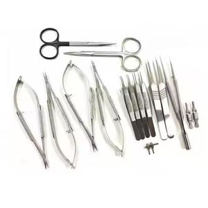 Ensemble d'instruments de chirurgie générale : porte-aiguilles, pinces, ciseaux, rétracteurs, kit d'outils chirurgicaux en acier inoxydable, manuel, certifié CE - Product Image 5