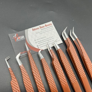 Pince à cils en acier inoxydable japonaise en gros outils d'extension de cils pointus à prise diamant à 90 degrés avec marque privée - Product Image 6