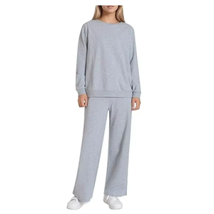 Conjunto Deportivo Personalizado con Logotipo, Sudadera con Capucha Ajustada, Traje Deportivo Liso para Mujer, Conjunto de Sudadera Unisex de Algodón, Tallas Grandes, 350 g/m² - Product Image 1