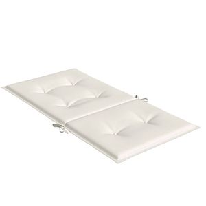 6 Pcs Melange Crème Lowback Chaise Coussins 39.4 "x 19.7" x 1.6 "Tissu Extérieur Oreillers & Coussins - Product Image 5