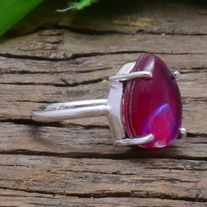 Australian Triplet <b>Opal</b> <b>Ring</b> 925 Sterling <b>Silver</b> Handmade Fire <b>Opal</b> Jewelry Gift for Her - Product Image 2