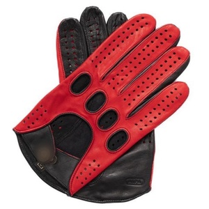 High Quality Genuine Leather Driving <b>Gloves</b> Ventilated Perforated <b>Grip</b> <b>Gloves</b> Custom Logo Wholesale Supplier Low MOQ - Product Image 1