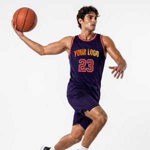 Maillot de basket multicolore sans manches – Débardeur de sport pour uniforme d'équipe, entraînement et match – Design tendance - Product Image 2