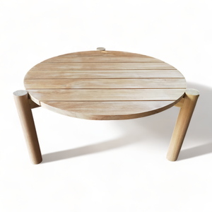 Mesa de centro de madera de teca sin terminar moderna de lujo para terrazas al aire libre hoteles hospitales comedor salas de estar para sofás mesas superiores - Product Image 1