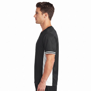 Maillot de football à col en V pour homme, manches courtes, épaules tombantes, maillots de lacrosse sublimés pour homme - Product Image 3